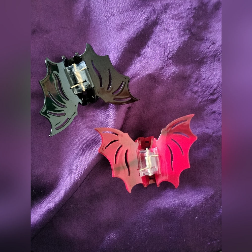 Two small Bat hair clips,